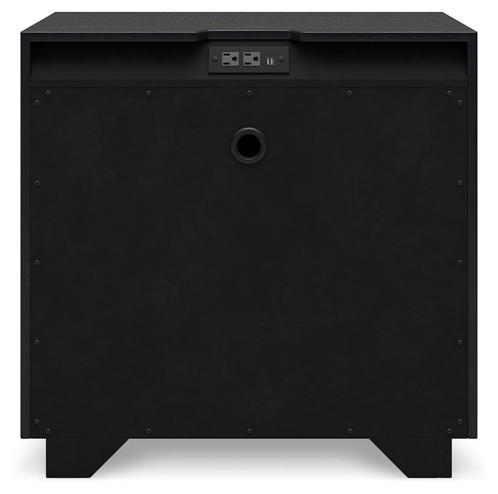 Londer - Two Drawer Night Stand - Black