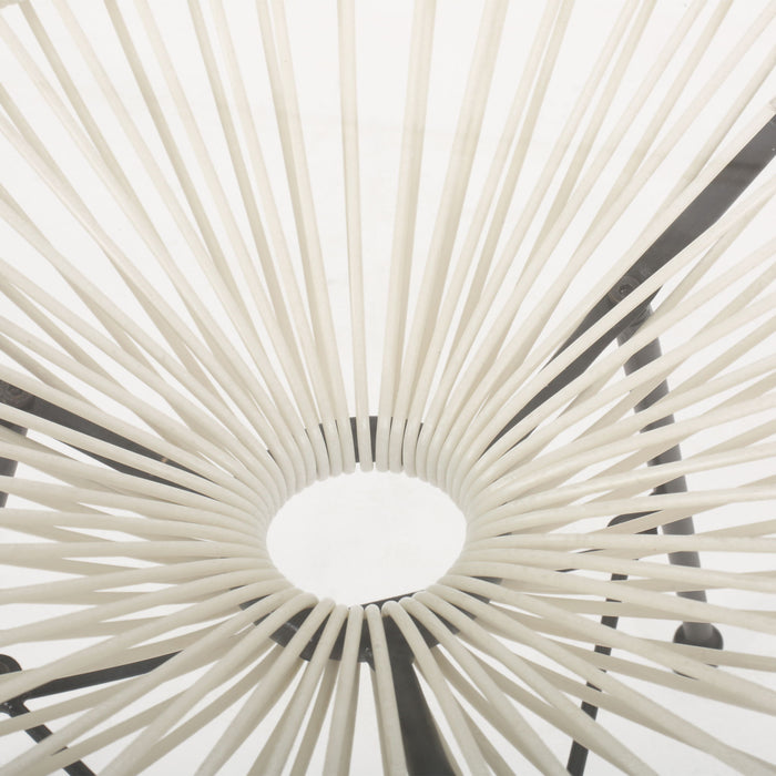 Nusa - Modern Rattan Side Table With Tempered Glass Top