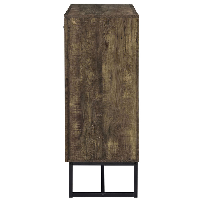 Sager - 4 Shelf Accent Cabinet - Oak