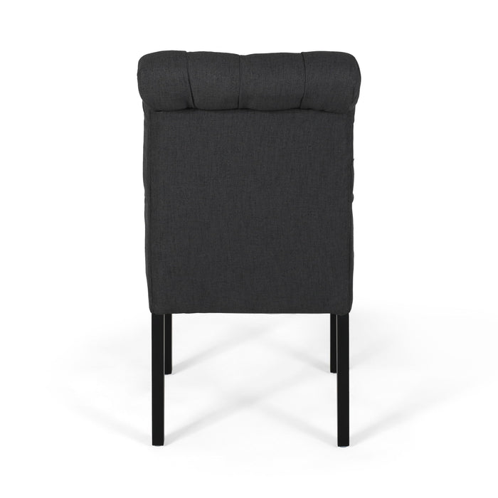 Broxton - Tuft Dining Rolltop Chairs With Button Tufted Backrest (Set of 2)