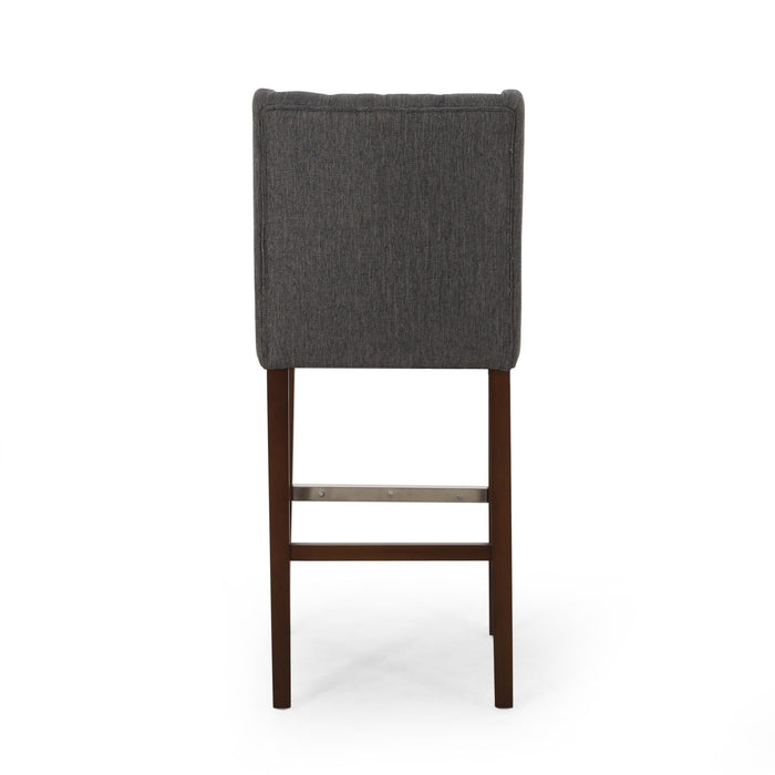 Solstara - Upholstered Dining Barstool With Button Tufted And Wing Back