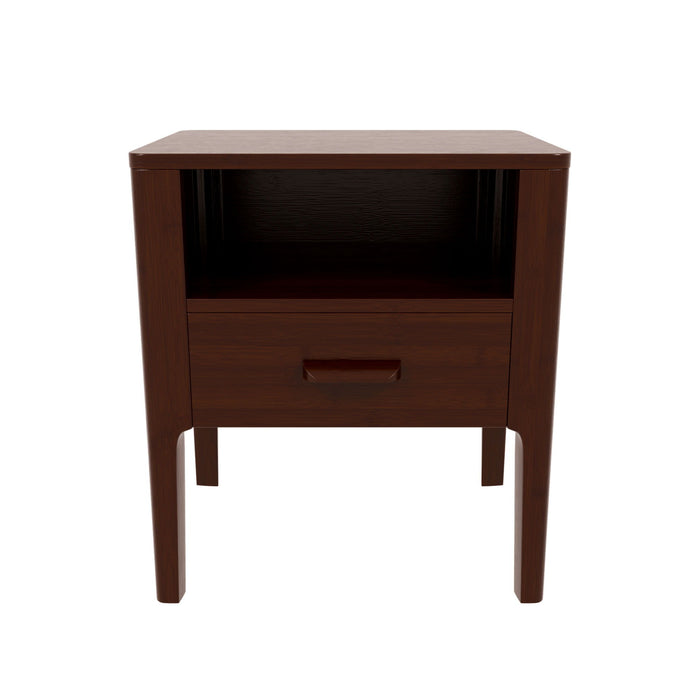 Modern Nightstand With Drawer And Open Shelf