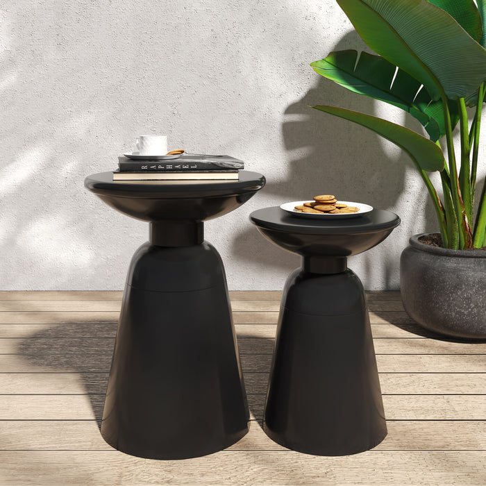 Serenita - Outdoor Side Tables With Flared Design (Set of 2)