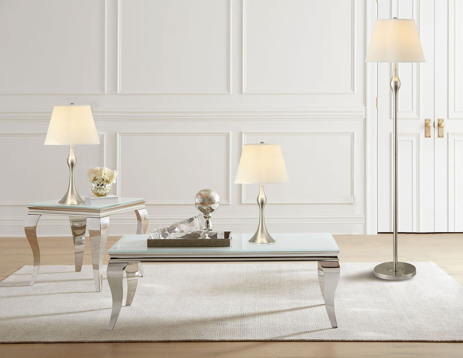 Griffin 3-piece Floor and Table Lamp Set Brushed Nickel