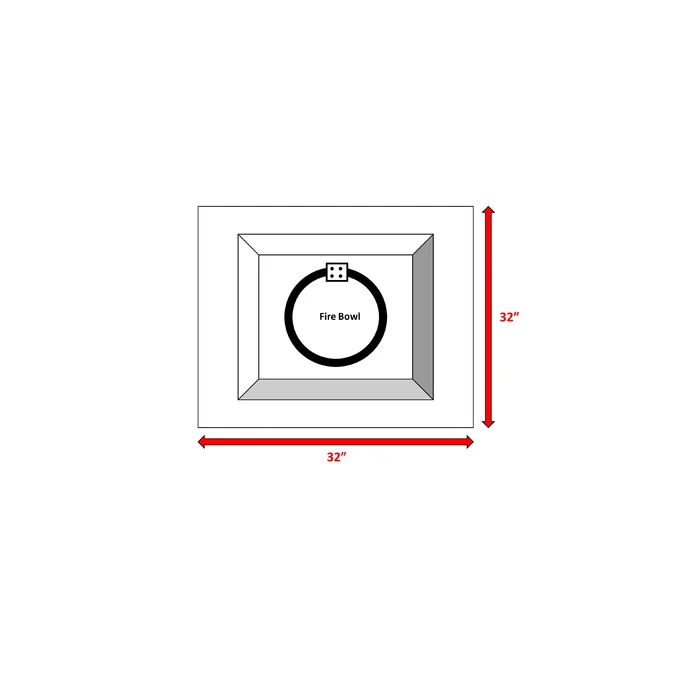 Fibre Reinforced Propane / Natural Gas Fire Pit Table - Charcoal