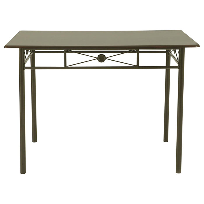 5 Piece Rectangle Dining Set With Tubing Base
