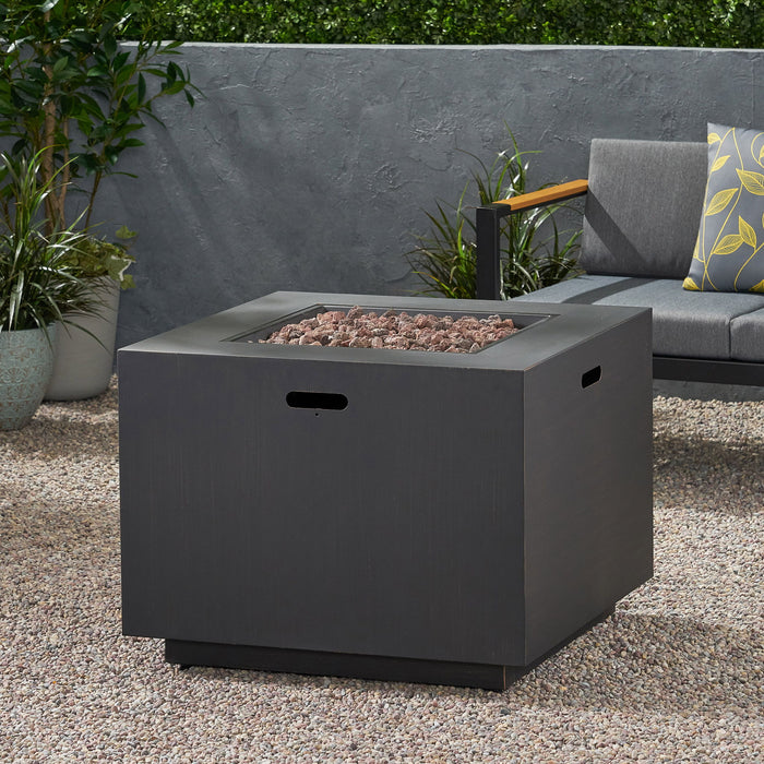 Outdoor Patio Gas Burning Fire Pit Table 50,000 Btu, Square