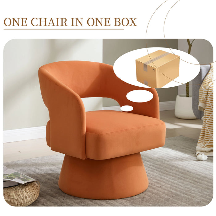 Swivel Barrel Chair With 360 Degree Rotation
