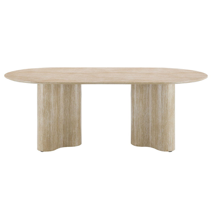 Jirina - Dining Table - Travertine Pattern