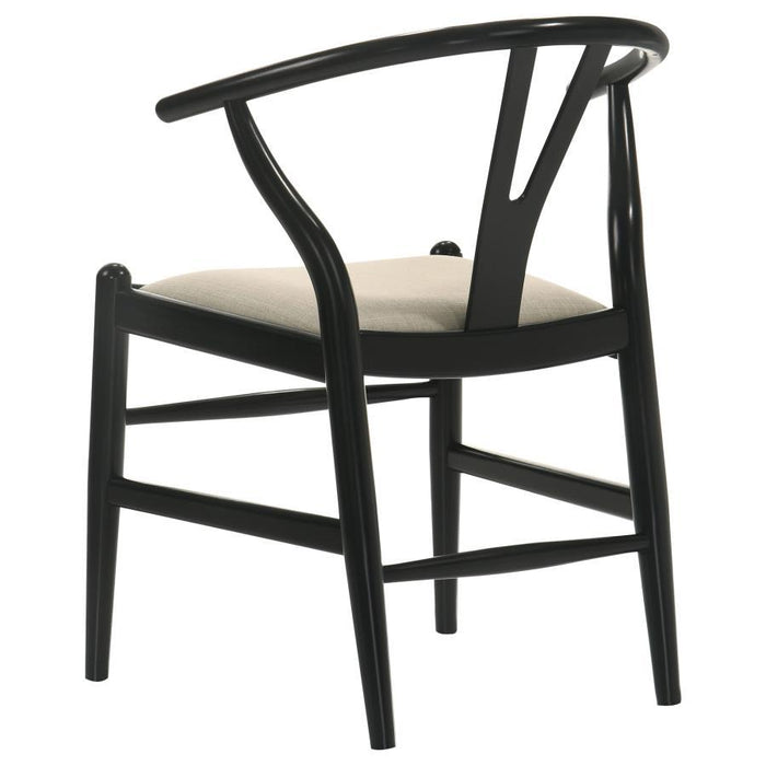 Crestmont - Wood Wishbone Dining Side Chair (Set of 2) - Black