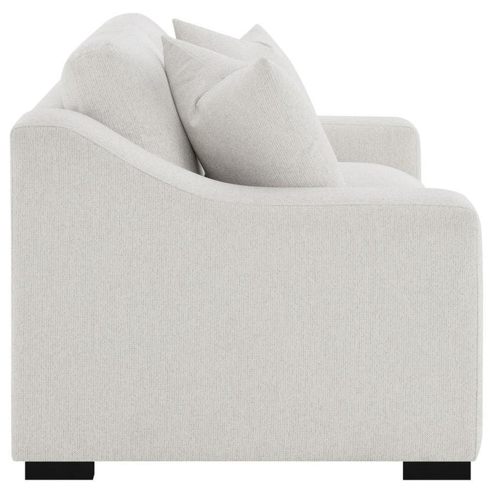 Ashlyn - Fabric Upholstered Track Arm Loveseat - Sand