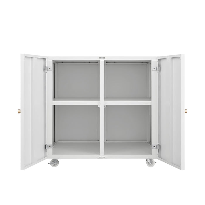 Office Furniture Copier Cabinet 2 Door Steel Copier Stand Mobile Pedestal File Printer Stand