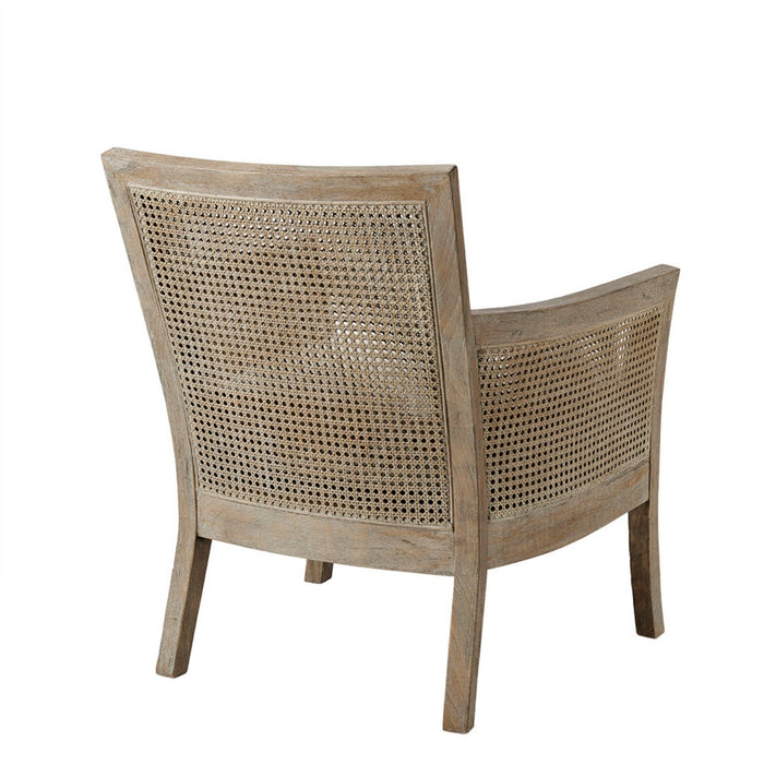 Cane Armchair With High Density Foam - Cream / Reclaimed Natural