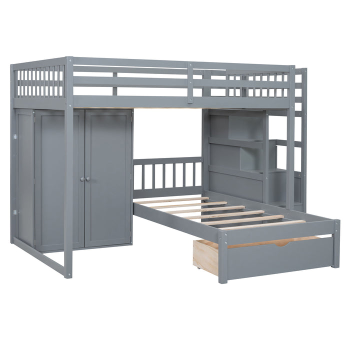 Bunk Bed With Wardrobe, Drawers