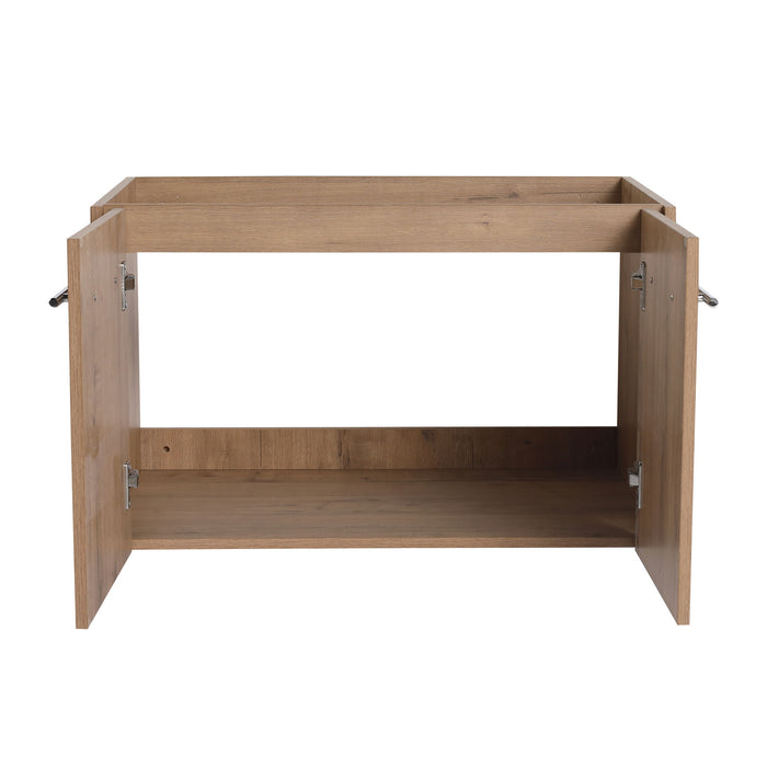 Modern Floating Bathroom Vanity With Resin Sink, Soft Close Doors