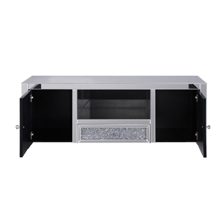 Noralie - TV Stand - Mirrored & Faux Diamonds - 22"