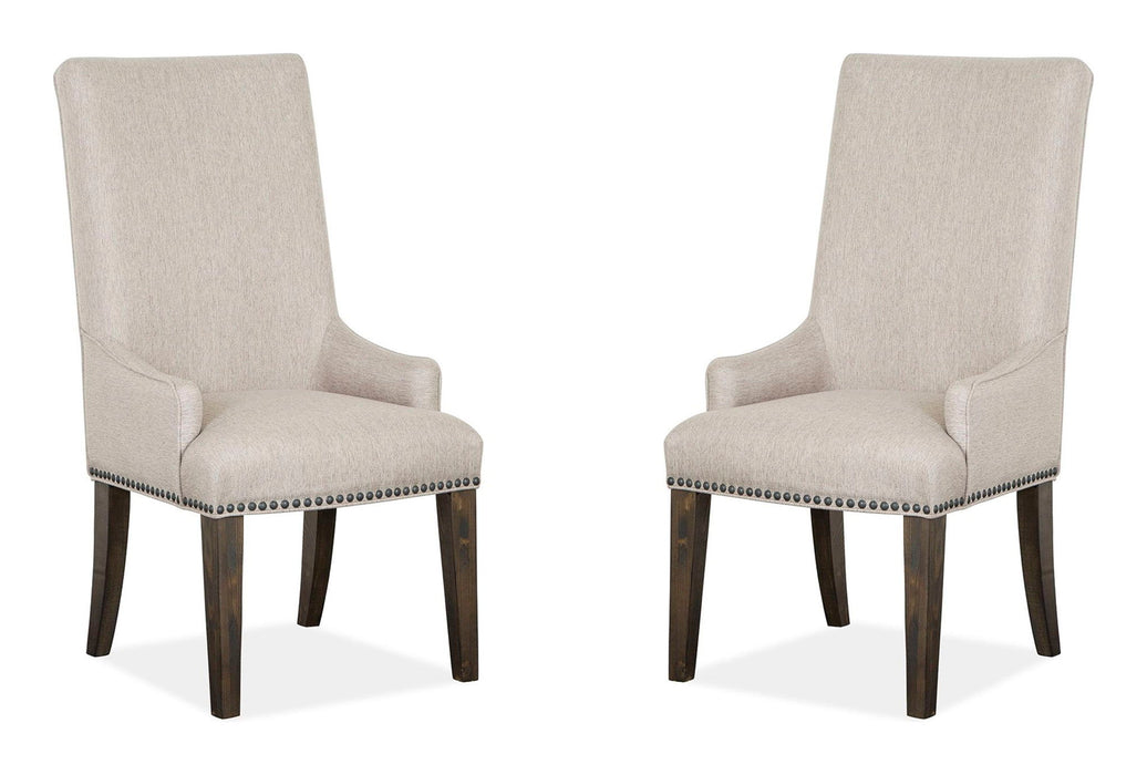 Bellamy - Upholstered Host Chair (Set of 2) - Peppercorn