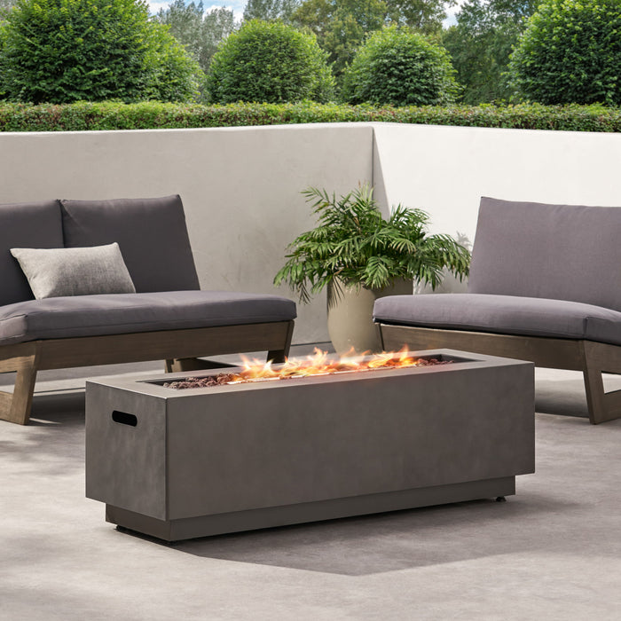 Modern Rectangular Iron Fire Pit 50, 000 Btu