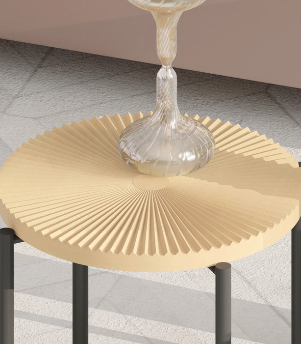 Radial - Pattern Coffee And End Table Set Waterproof Cover, Distressed Cylindrical Design (Set of 2)