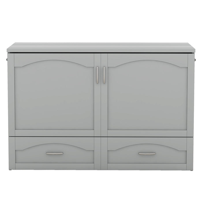 Murphy Wall Bed With Drawer And A Set Of Sockets & USB Ports, Pulley Structure Design