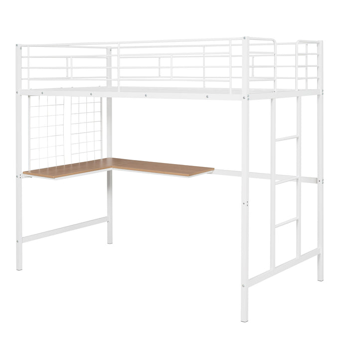 Bed With Desk And Grid