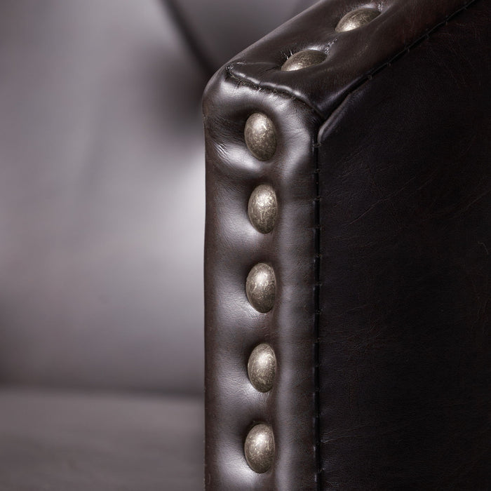 360 Degree Swivel Bar Stool With Stunning Nailhead Trim (Set of 2)