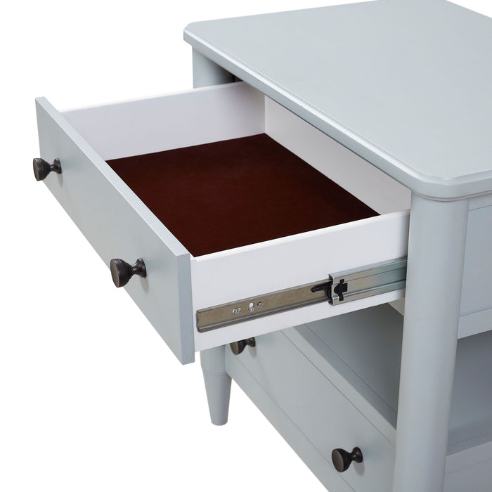 Open Nightstand With 2 Drawers