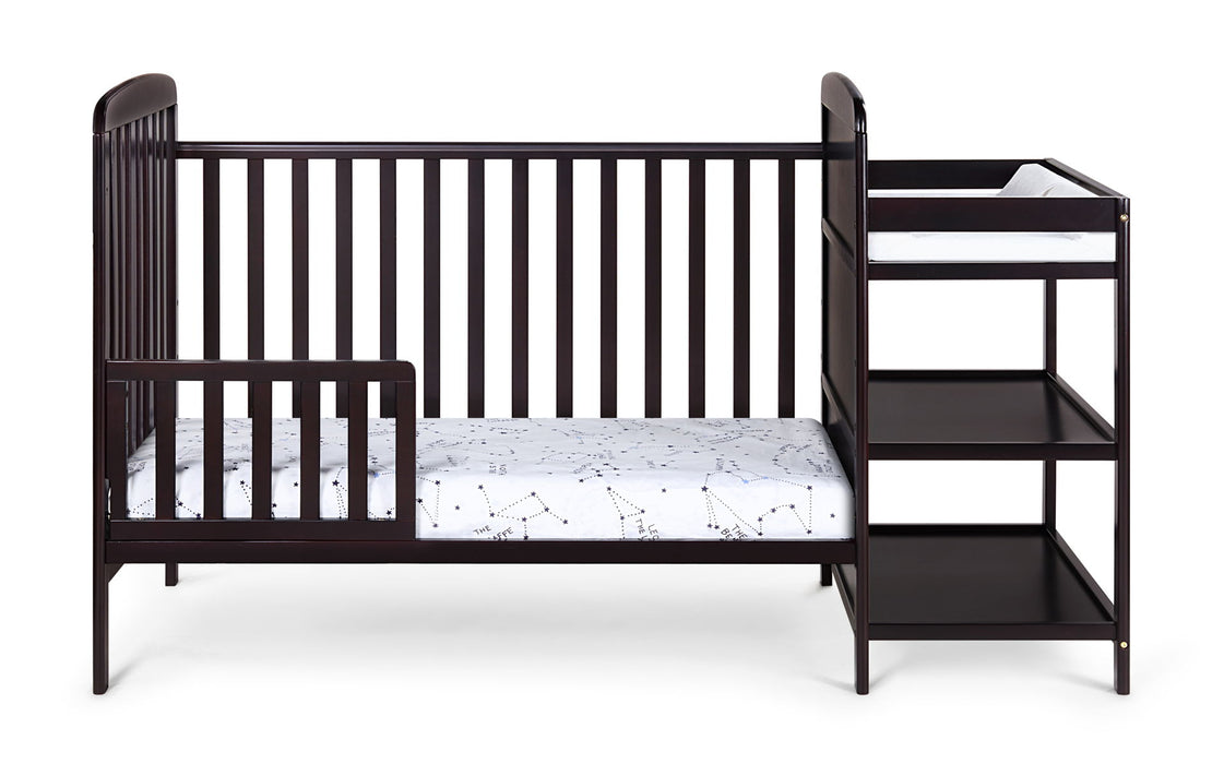 Ramsey 3-In-1 Convertible Crib And Changer Combo Espresso