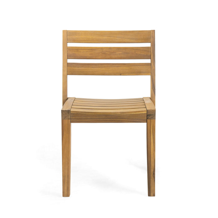 Outdoor Dining Side Chair (Set of 2) - Teak Finish