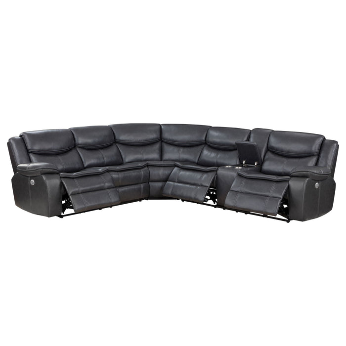 Sycamore Upholstered Power Reclining Sectional Sofa Grey