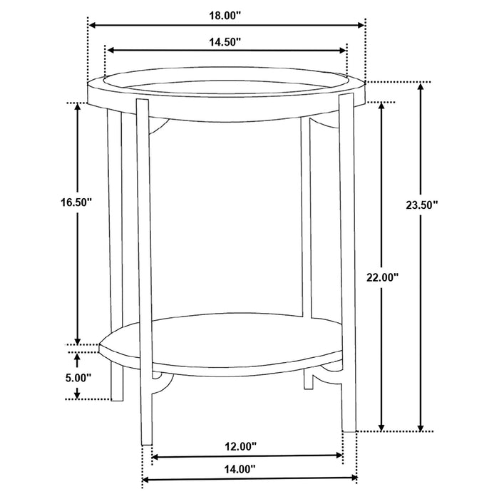 Cowper - Round End Table - Natural