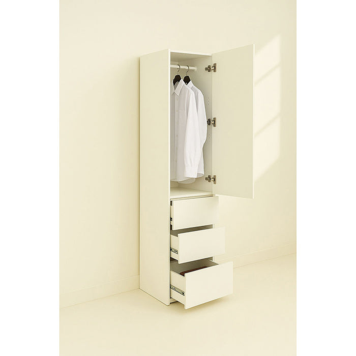 Elise - Modular Wood Closet System With Mirror For Custom Storage Solutions - White