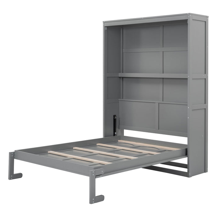 Murphy Wall Bed With Shelves, Space Saving