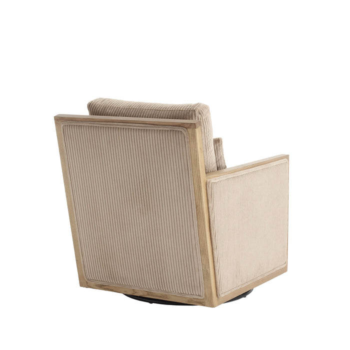 Comfy Accent Barrel Chair, 360 Degree Swivel