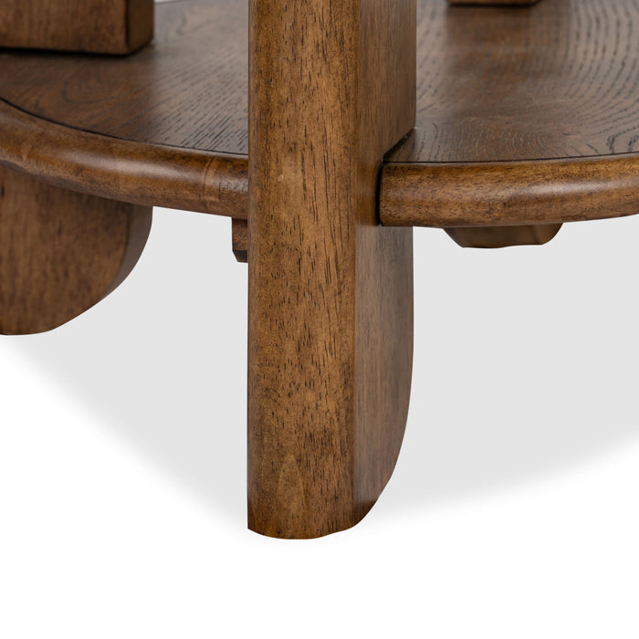 Tanner - Round End Table - Tawny Brown