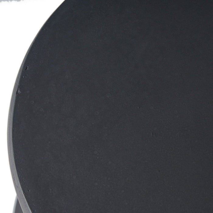 Side Table Modern Concrete Accent Piece - Black