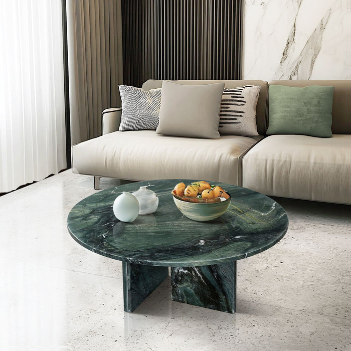 Marble Coffee Table, Living Room - Green