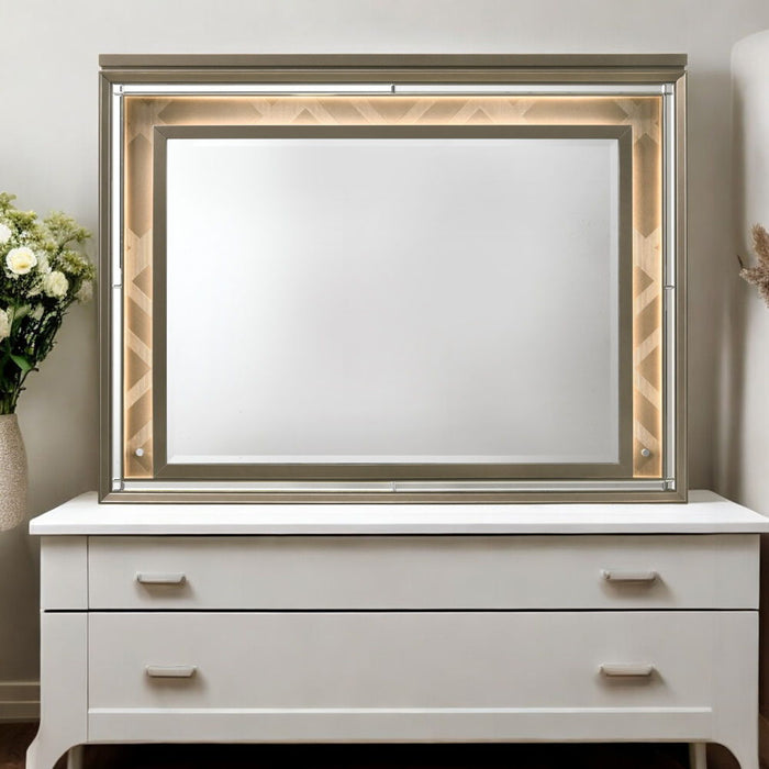 Skylar - Mirror With LED - Dark Champagne
