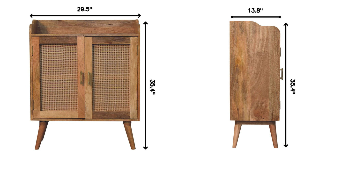 Larissa - T Bar Raised Cabinet - Brown