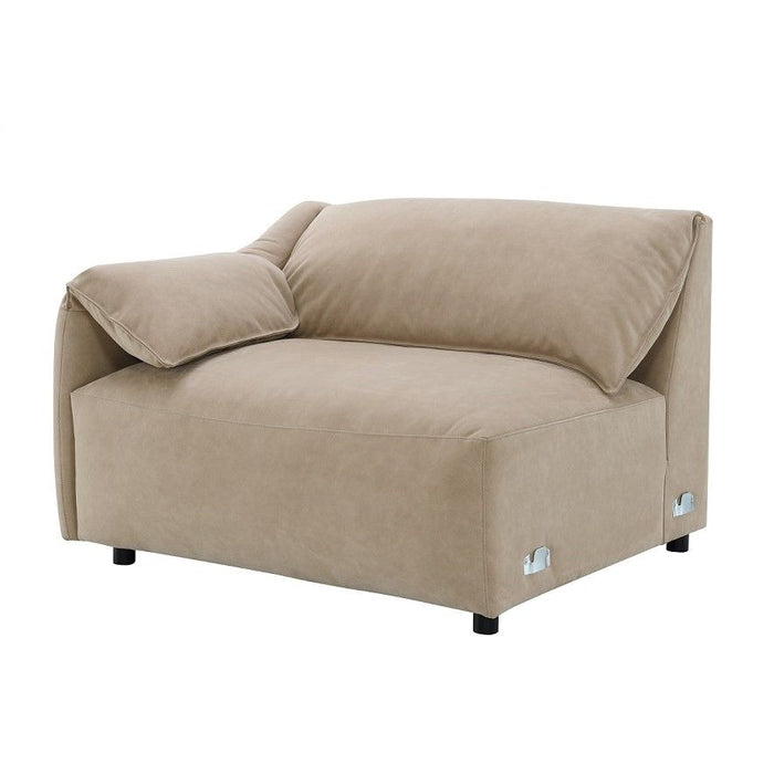 Veata - Sectional Sofa - Light Brown Suede