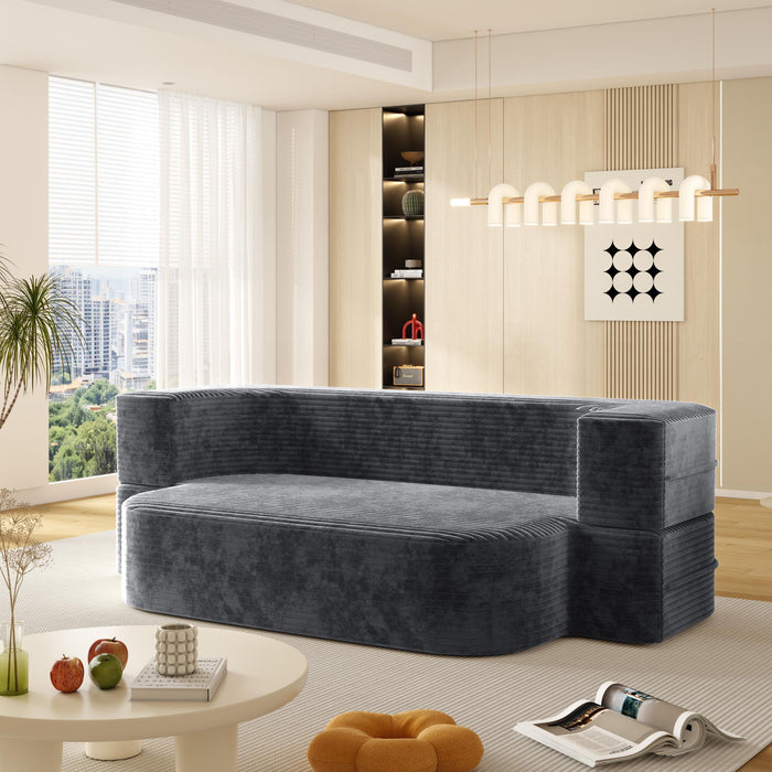 Convertible Floor Sofa Bed With Multi Functional Blanket