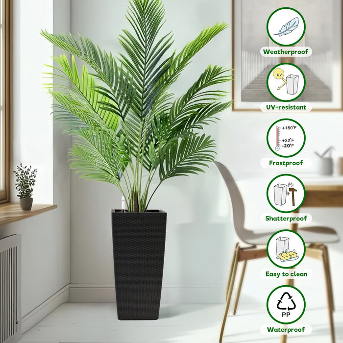 Indoor Outdoor Planter With Automatic Watering System (Set of 2)