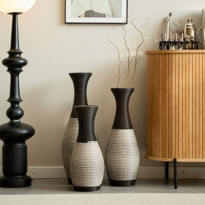 Designer Floor Vases, Large Vases For Home Decor Flooring (Set of 3)