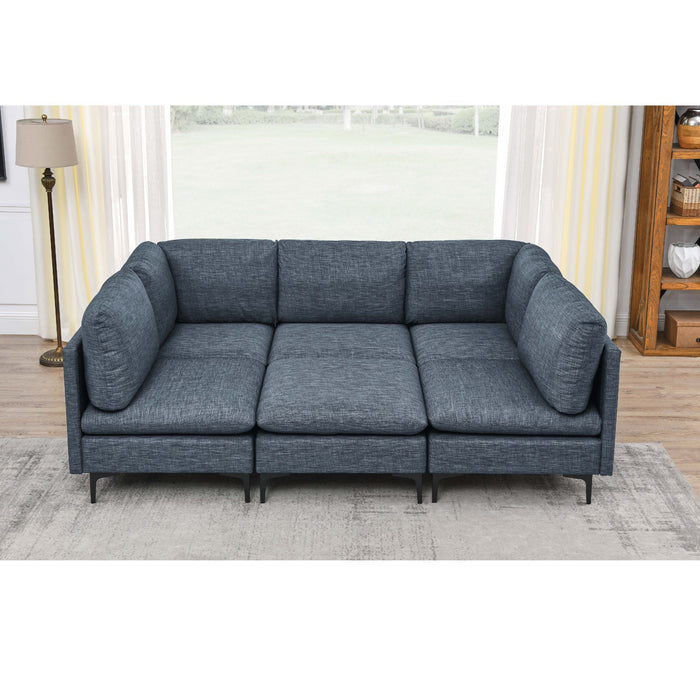 Upholstered Modular Sectional & Tall Legs