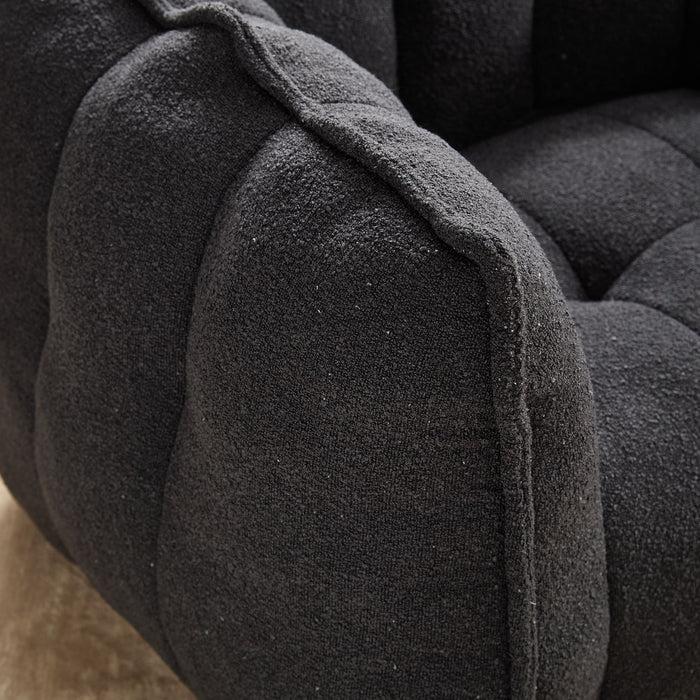 Soft Chenille Bean Bag Chair With High Resilient Foam