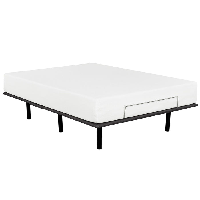 Split King Size Adjustable Bed Base With Wired Remote, Metal Frame