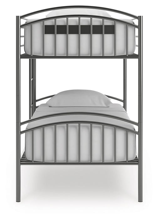 Lanceburg - Twin/Twin Bunk Bed With Ladder - Gray