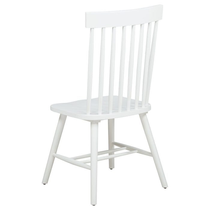 Andrews Windsor Spindle Back Dining Side Chair White (Set of 2)