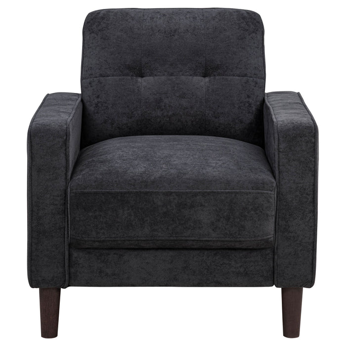 Bowen II Fabric Upholstered Track Arm Chair Steel Grey