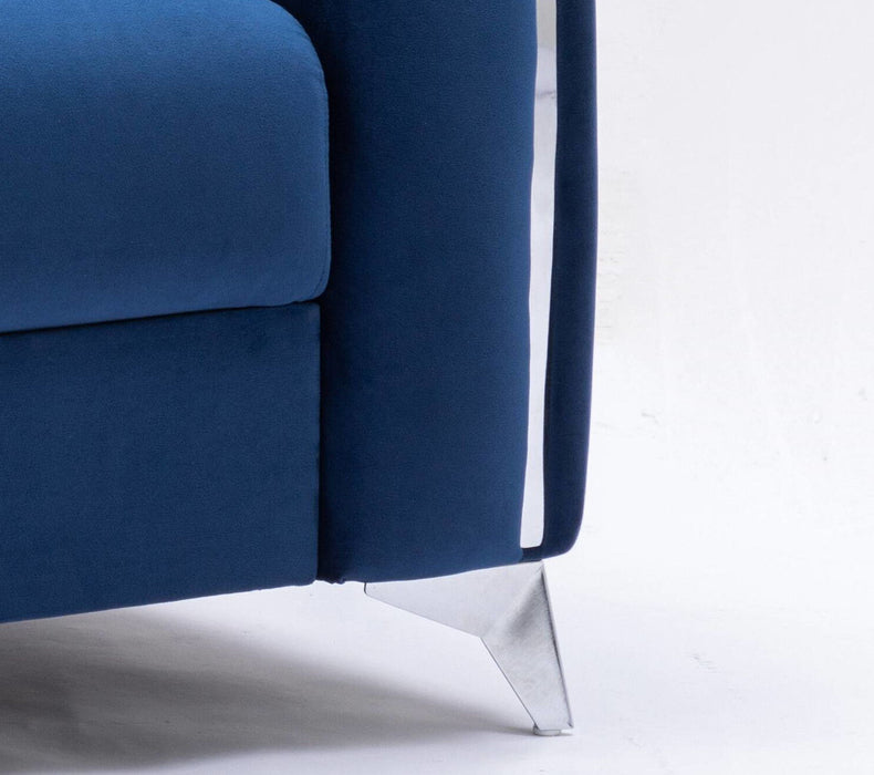 Acme Wenona Chair, Blue Velvet Lv01776
